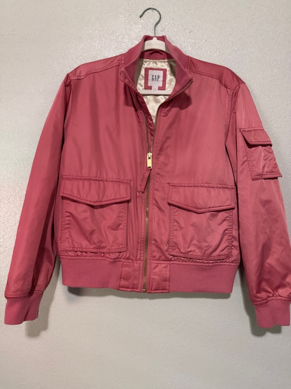 GAP Dusty Rose Utility Bomber Jacket